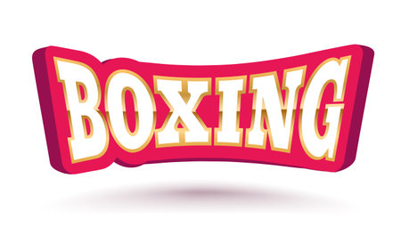 Vector vintage emblem for boxing.のイラスト素材
