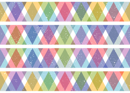 Vector vintage seamless pattern for Christmas. Retro funny pattern for holidays. Vintage funny textureのイラスト素材