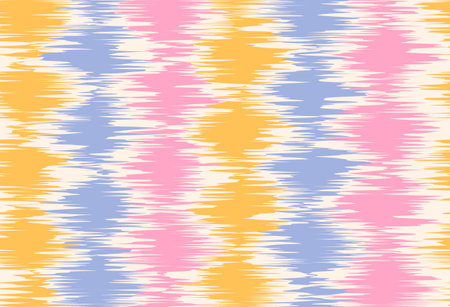 Vector vintage seamless pattern in Ikat style. Vector pattern for holidays in retro style. Retro ikat texture.のイラスト素材