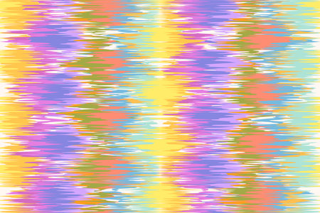 Vector vintage seamless pattern in Ikat style. Vector pattern for holidays in retro style. Retro ikat texture.のイラスト素材