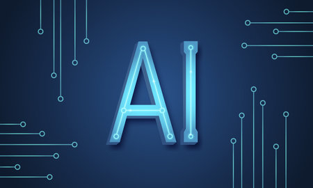 Vector background with artificial intelligence. artificial intelligence.のイラスト素材