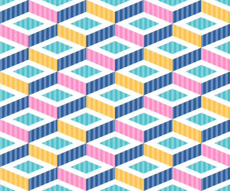 Vector geometric abstract seamless pattern. Modern vector seamless pattern. trendy vector texture.のイラスト素材