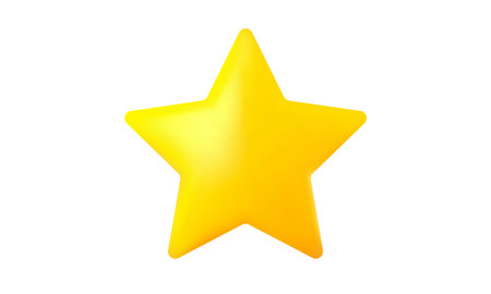 Vector icon yellow stars on isolated background. Achievements for games or customer rating feedback of website. Vector illustration of star in realistic 3d style.のイラスト素材