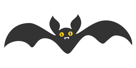 Vector icon of vampire bat for Halloween. Vector illustration of bat for Halloween.のイラスト素材