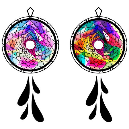 Dream catcher, abstract dream catcher, gate to another worldのイラスト素材