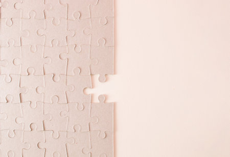 Puzzle with missing part. Concept of problem solving.の写真素材