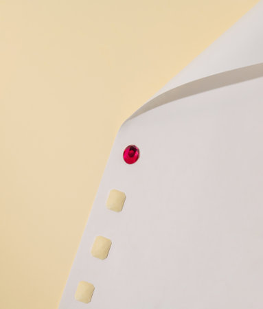 Creative layout plastic buttons on a white background. Minimalist fashion concept. Copy spaceの写真素材