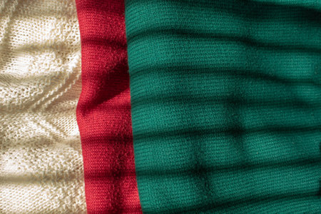 Wool knitted sweaters texture clothing backgroundの写真素材