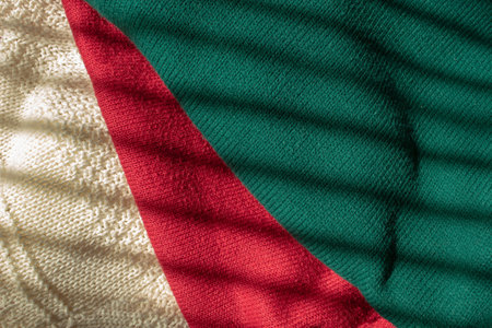 Wool knitted sweaters texture clothing backgroundの写真素材