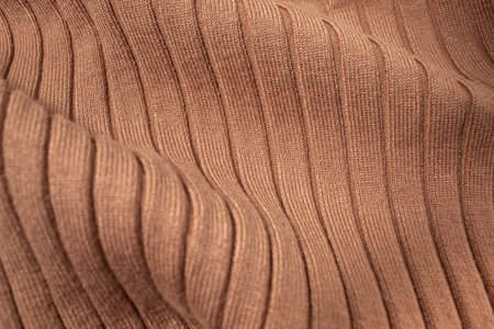 Texture of brown knitted sweater. Backgroundの写真素材