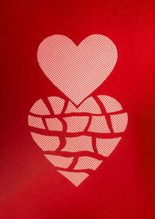 Valentine's day  gifts and decorations. Flat lay