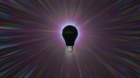 lamp ligh bulb shining in rays of light optical lens flares 3d rendering illustration background new natural lighting effect colorful bright 4k stockの写真素材