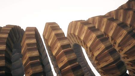 snake worm spine like 3d rendered gears mechanism abstract background new colorful cool nice...
