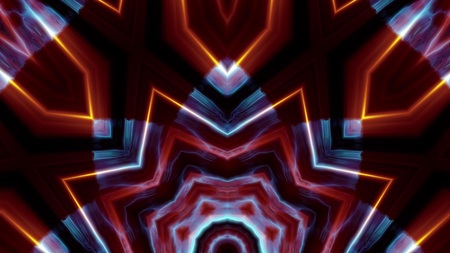 ornamental light rays kaleidoscope psychedelic pattern illustration background New holiday native...