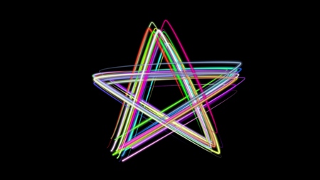 abstract rainbow colors star drawn elegant lines stripes bands beautiful illustration background New universal colorful joyful stock imageの写真素材