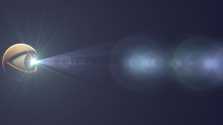 eye with light beam shine rays background illustration New quality universal colorful joyful nice coolの写真素材