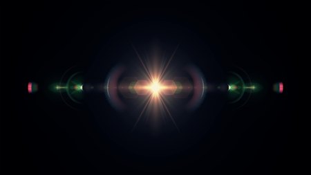 flash lights optical lens flares shiny illustration art background new natural lighting lamp rays effect colorful bright stock imageの写真素材