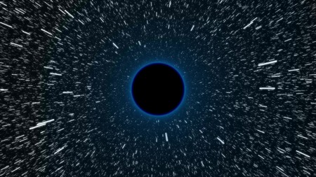 Black hole pulls in star space time funnel pit illustration background New quality universal science cool nice 4k stock imageの写真素材