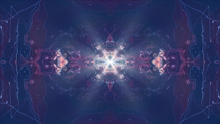 digital symmetrical energy neon shiny kaleidoscopic illustration background new unique quality art...