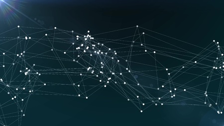 abstract polygon net connections cloud illustration background new quality technology colorful stock imageの写真素材