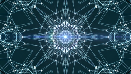 abstract polygon net connections cloud illustration background new quality technology colorful stock...