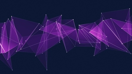 abstract polygon net connections cloud illustration background new quality technology colorful stock...
