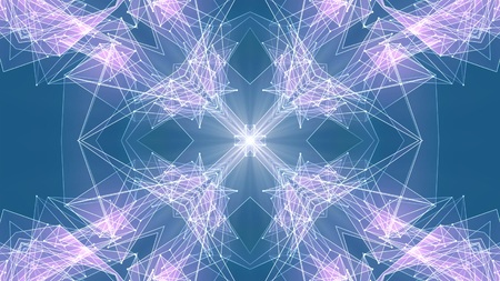 abstract symmetrical poligon shape net cloud illustration background new quality technology colorful stock imageの写真素材