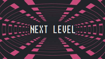 retro game style infinite tunnel illustration new vintage colorful joyful stock imageの写真素材