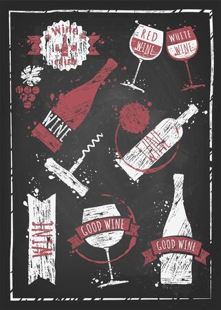 vector icon set - wine from the different countries of the worldのイラスト素材