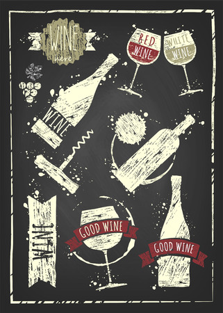 vector icon set - wine from the different countries of the worldのイラスト素材