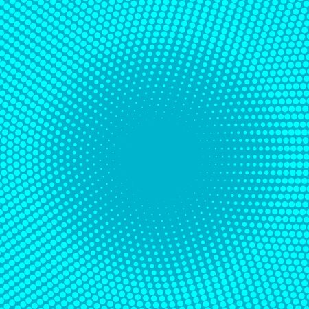 Bright green and turquoise pop art retro background with halftone in comic style. Gradient pop-art template. Dots pattern design. Vector illustration.のイラスト素材