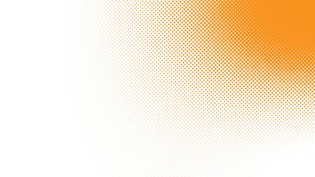 Bright orange pop art retro background with halftone in comic style. Gradient pop-art template. Dots pattern design. Vector illustration.のイラスト素材