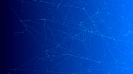 Network connection structure.Low poly shape with connecting dots and lines on gray background....