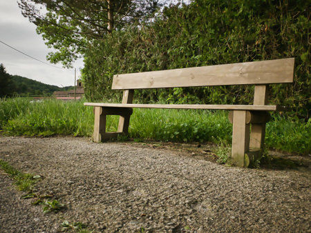 bench on the way to rest or relax during the hiking