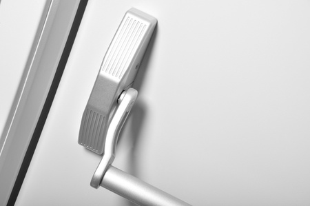 The details of the emergency exit door handle の写真素材