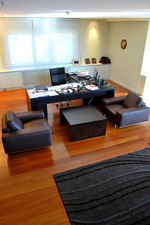 Manager and good table indoorsのeditorial素材