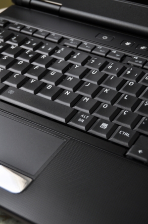 Close-up detail of a laptopの写真素材