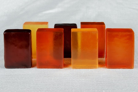Orange color, beautiful scented soapsの写真素材