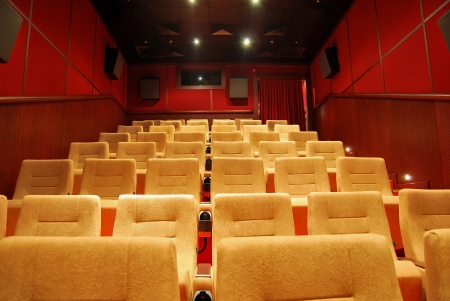 Modern cinema hall, beige seatsのeditorial素材