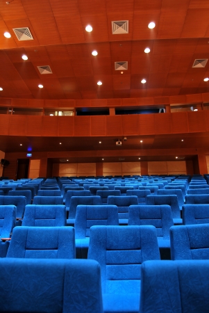 Modern cinema hall, blue seatsのeditorial素材