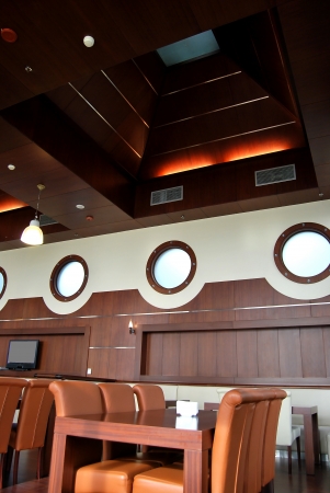 Restaurant interior with modern architectureのeditorial素材