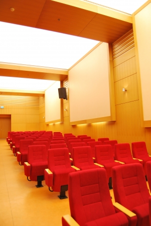 Modern cinema hall, red seatsのeditorial素材