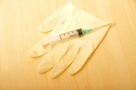 Ready to use sterile syringeの写真素材