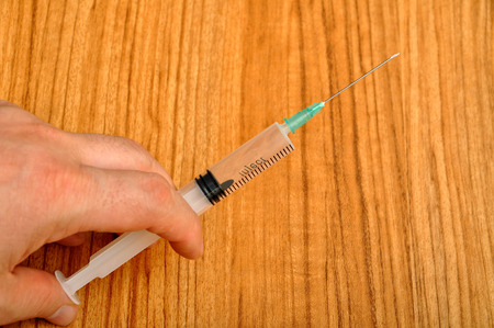 Texture of a tree standing on the syringeの写真素材