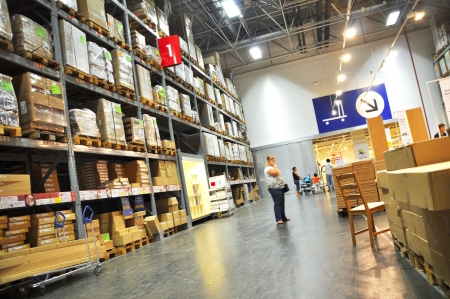 Ikea, home improvement store, people who shopのeditorial素材