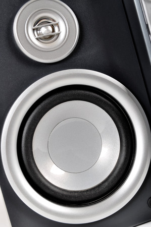 Compact stereo system cd and cassette player with radio and powerful speakerの写真素材