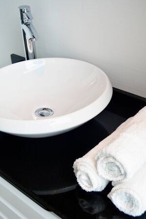 Detail from a modern and contemporary bathroomの写真素材