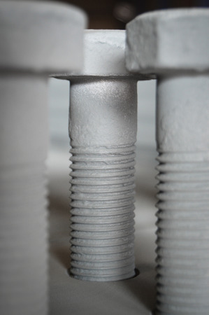 A factory in large bolts and close-up shootの写真素材