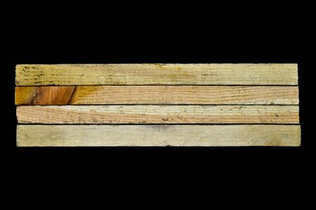 Natural pine wood plank texture. Grain, cover. Isolated on black background