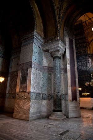 Hagia Sophia is a museum, historical basilica and mosque in Istanbul. It was built by the Byzantine Emperor Justinianus, for 532-537 in Istanbul. Photo shooting date 14 june 2020のeditorial素材